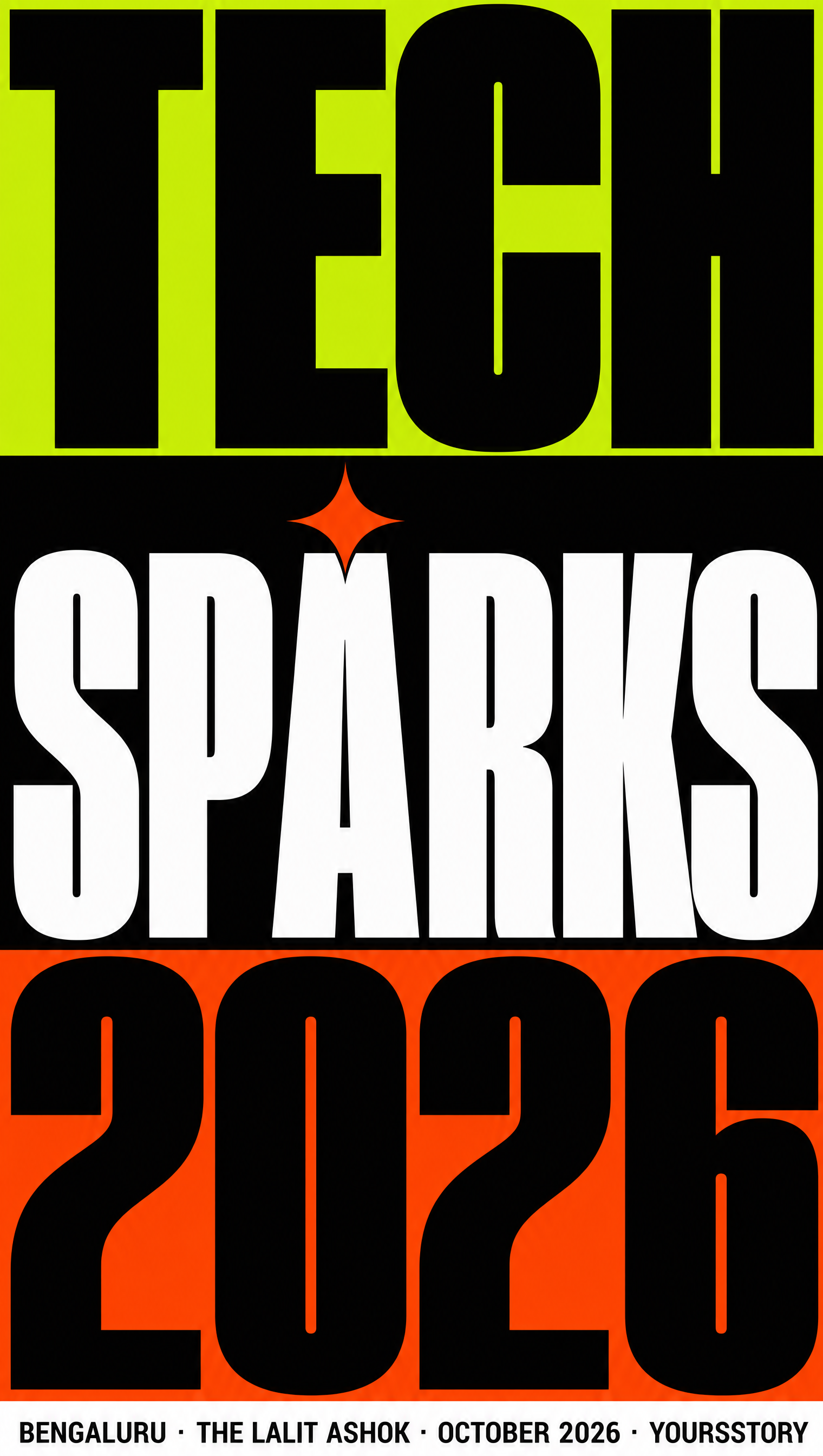 Option A — Three-Band Typographic