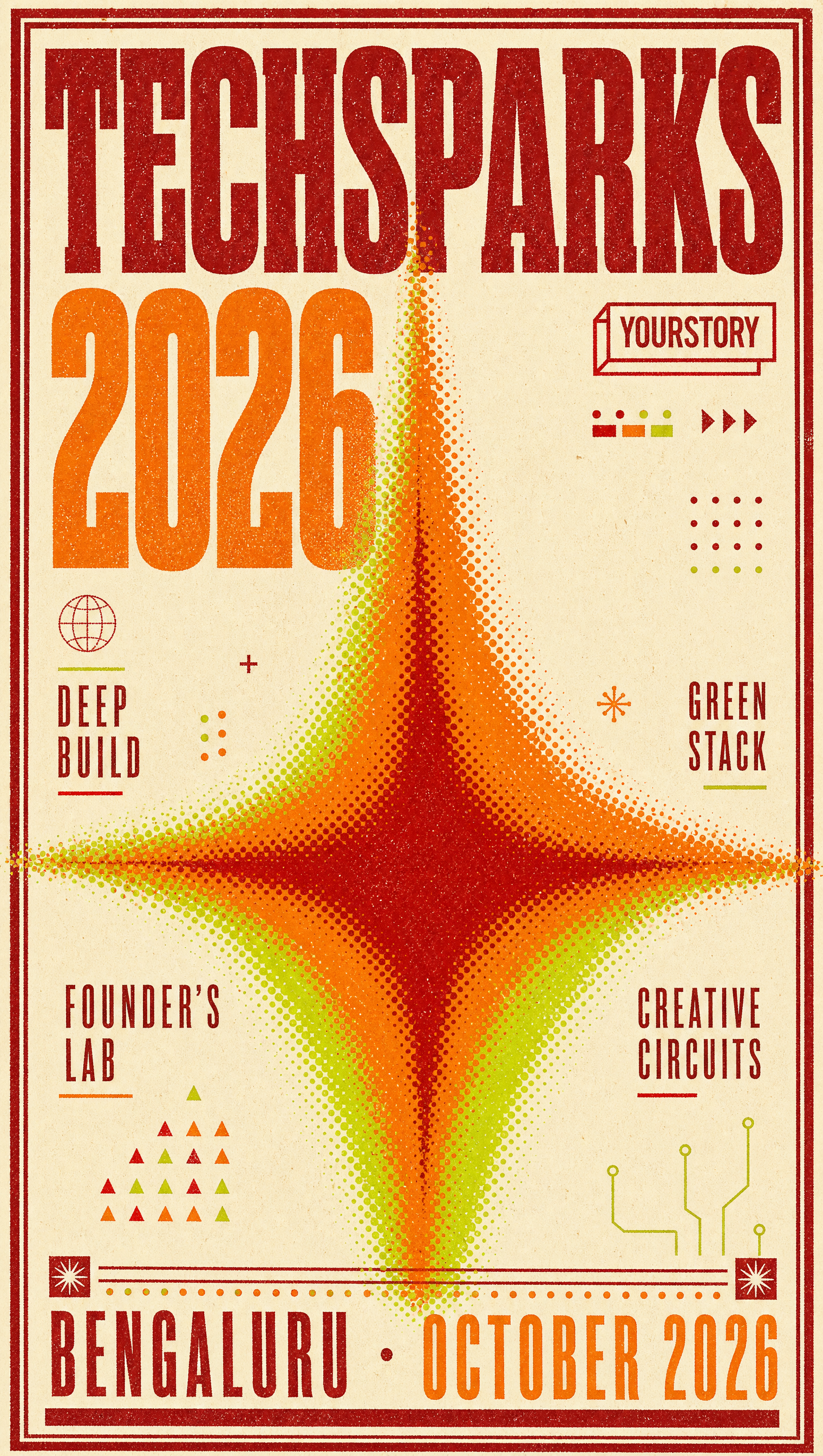 Option F — Retro Halftone Poster